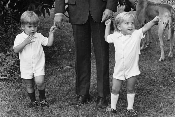 Joe Biden with his sons Hunter, left, and Beau in the early 1970s.